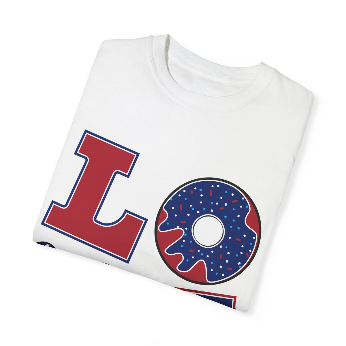 Patriotic Love T-Shirt - Unisex Garment-Dyed Tee for Holidays