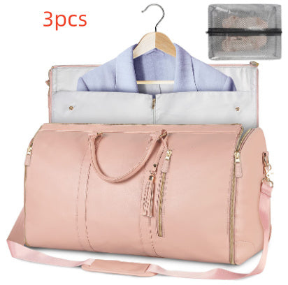 Large Capacity Travel Duffle Bag Women&#39;s Handbag Folding Suit Bag Waterproof Clothes Totes