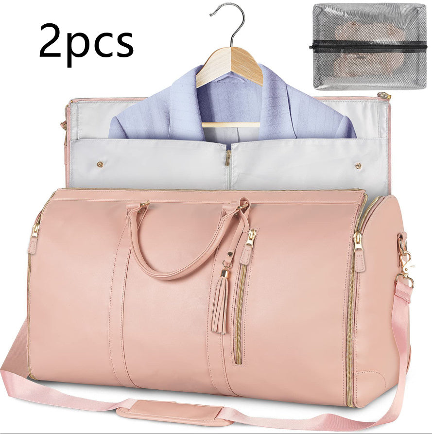 Large Capacity Travel Duffle Bag Women&#39;s Handbag Folding Suit Bag Waterproof Clothes Totes