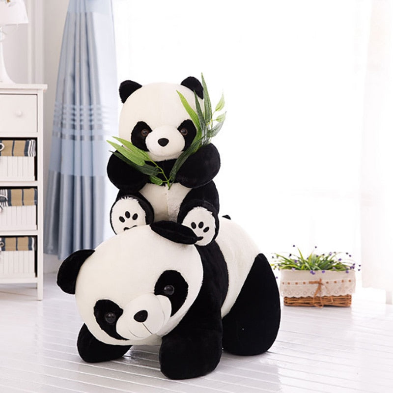 Cute Panda with Bamboo Plush Toys Creative Dolls &amp;amp; Stuffed Toys Plush Small Size Animal Toys