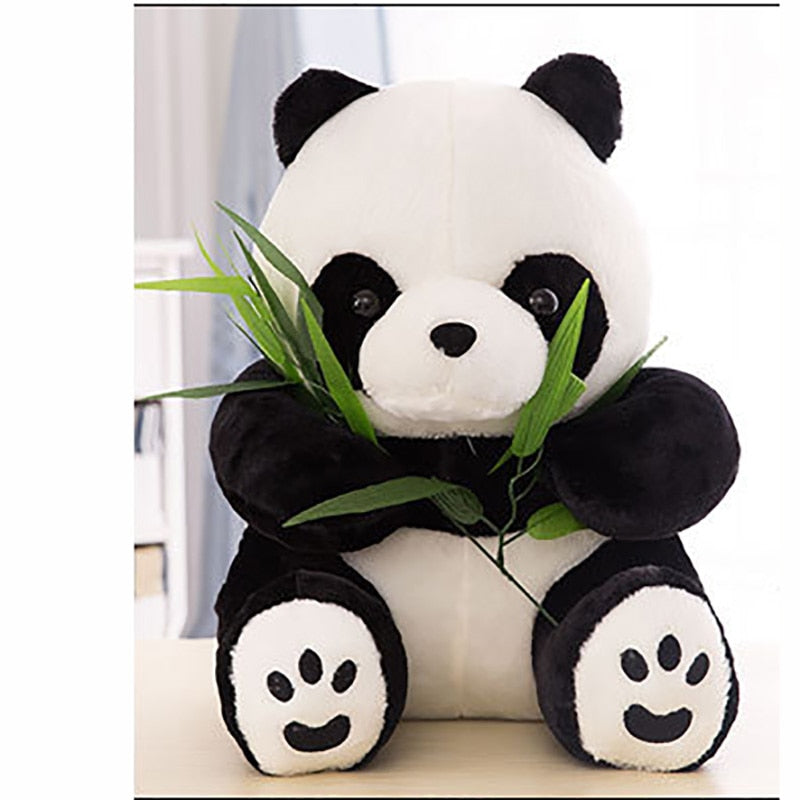 Cute Panda with Bamboo Plush Toys Creative Dolls &amp;amp; Stuffed Toys Plush Small Size Animal Toys