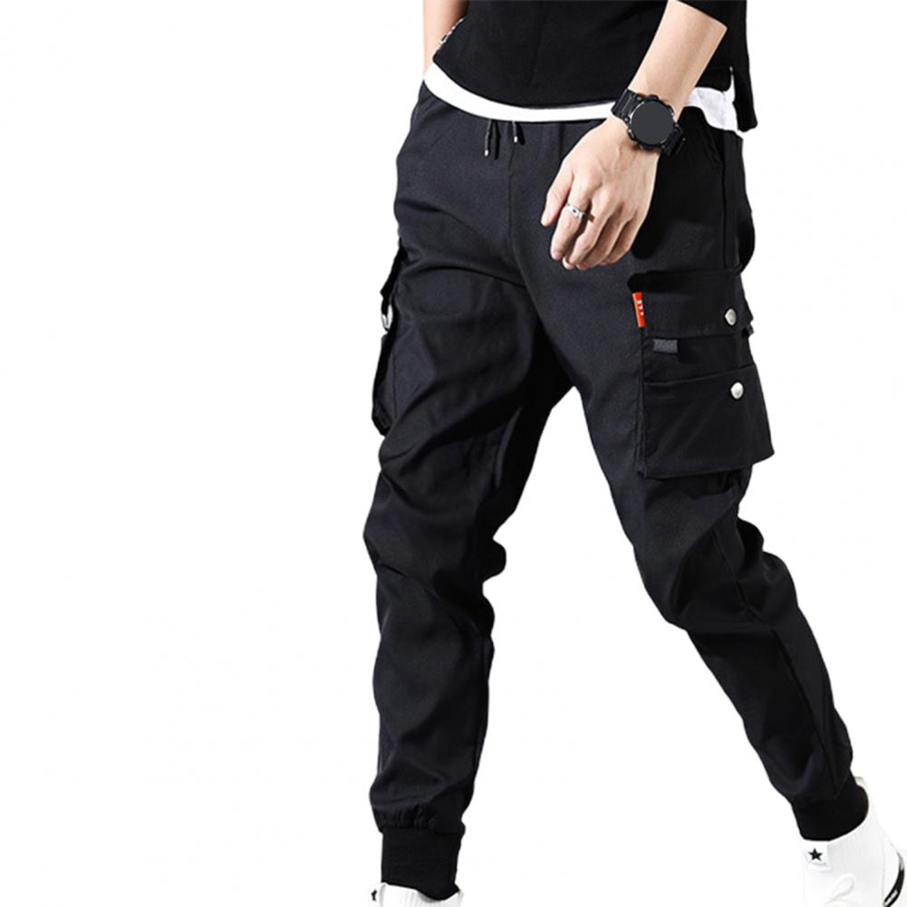 Pants Solid Color Thin Male Men Beam Feet Cargo Pants for Men Cargo Military Pants Autumn Casual Joggers Sweatpants Daily Life