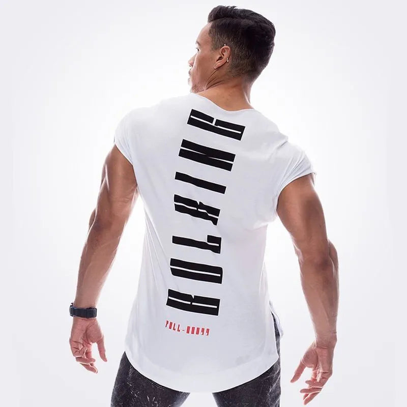 New large-type men Gyms T-shirt Fitness Bod Running t