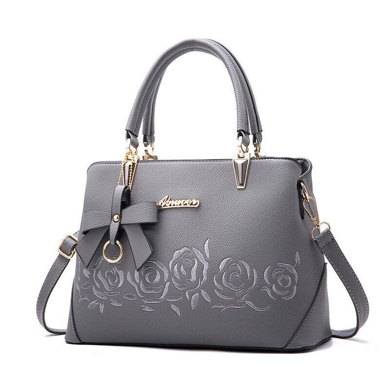 Women Bag Vintage Handbag Casual Tote Fashion Women Messenger Bags Shoulder Top-Handle Purse Wallet Leather New Black Blue