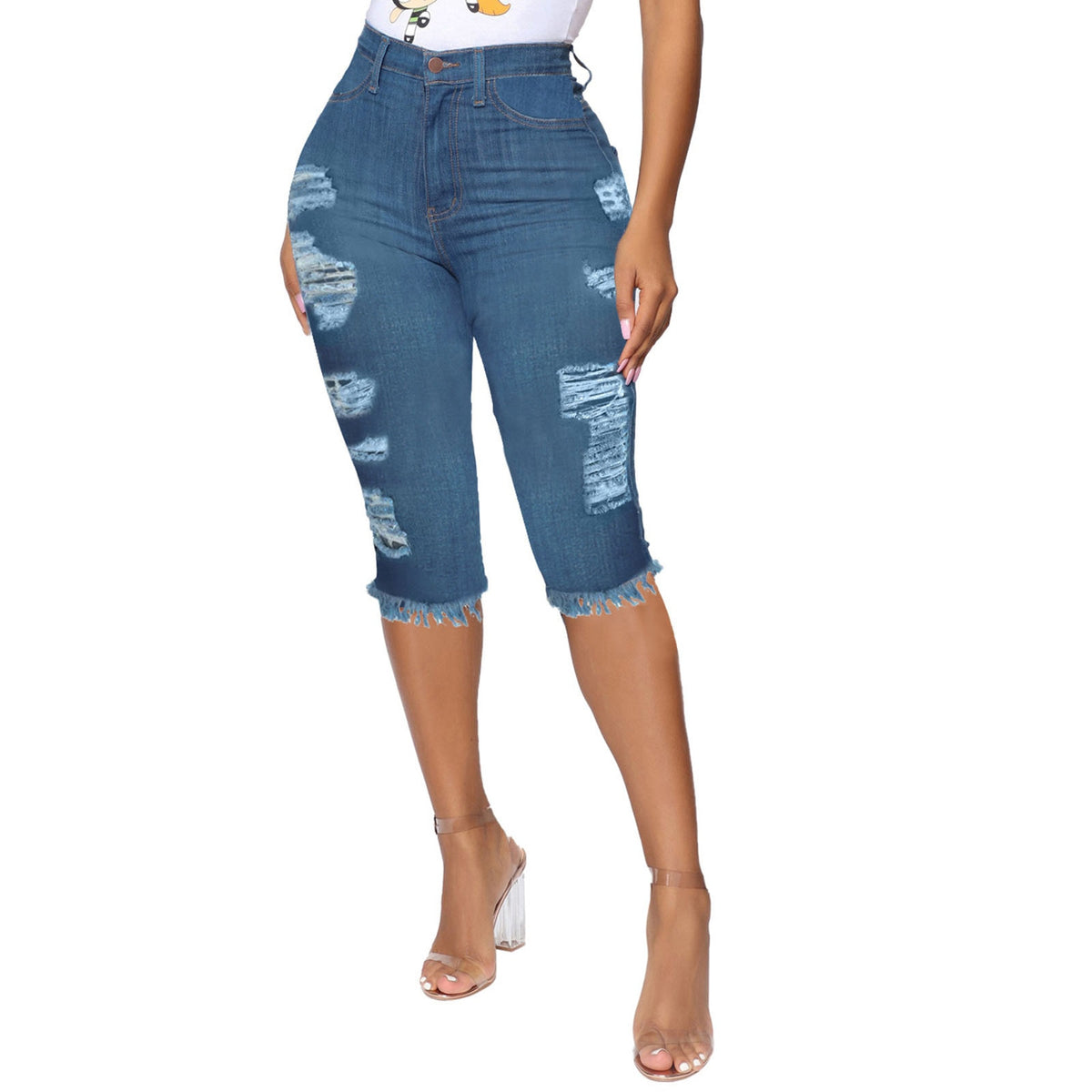 Women Stretch Short Jeans Fashion Casual Slim Fit High Quality Elastic Summer Denim Shorts Male Brand Clothes Short de mezclilla