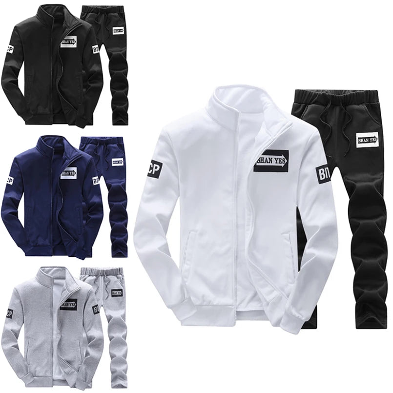 2 pcs SET SPRING TRACKSUIT MEN  WOMEN  SPORTSWEAR SWEATSHIRT SUIT