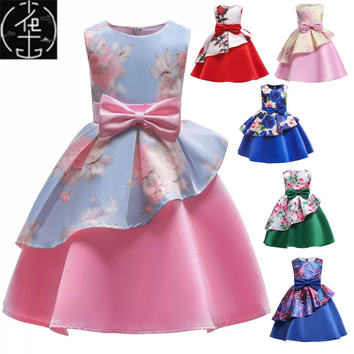 1-10Y Baby Girls Dresses Children Summer Clothes Kids Dress