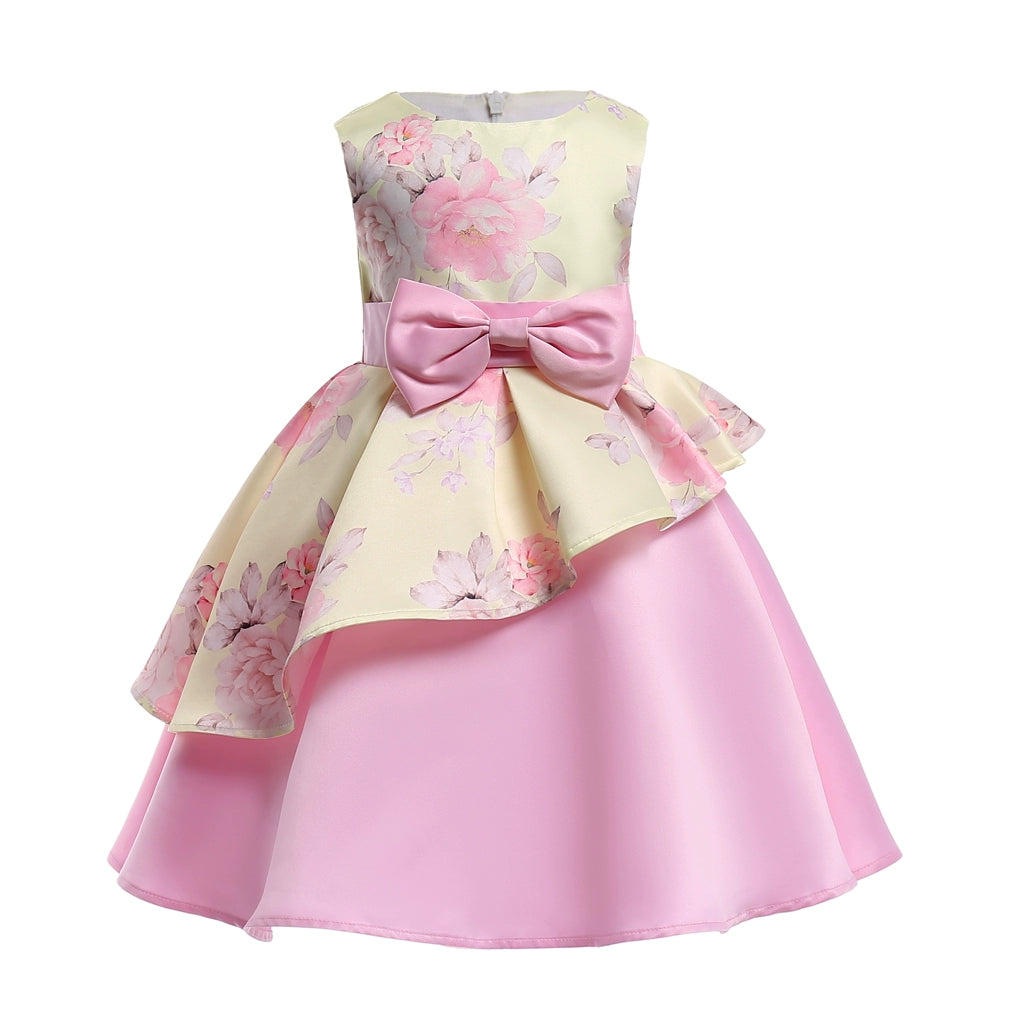 Foreign Trade Irregular Children Vest Printed Dress