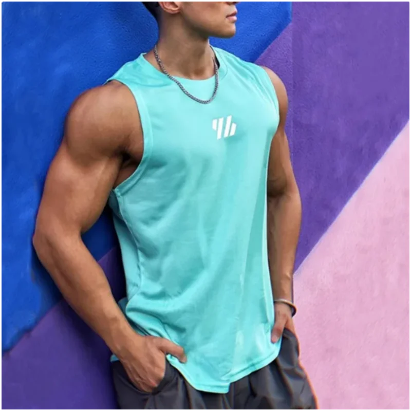 2024 newest Summer Gym Vest High Quality mesh Shirt