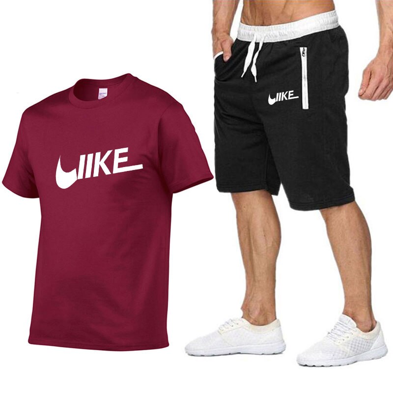 New Summer Streetwear Men Set Tracksuit Man Oversized Clothes Printed T shirt Shorts Pants Sportswear Mens T-shirt 2-Piece Suit