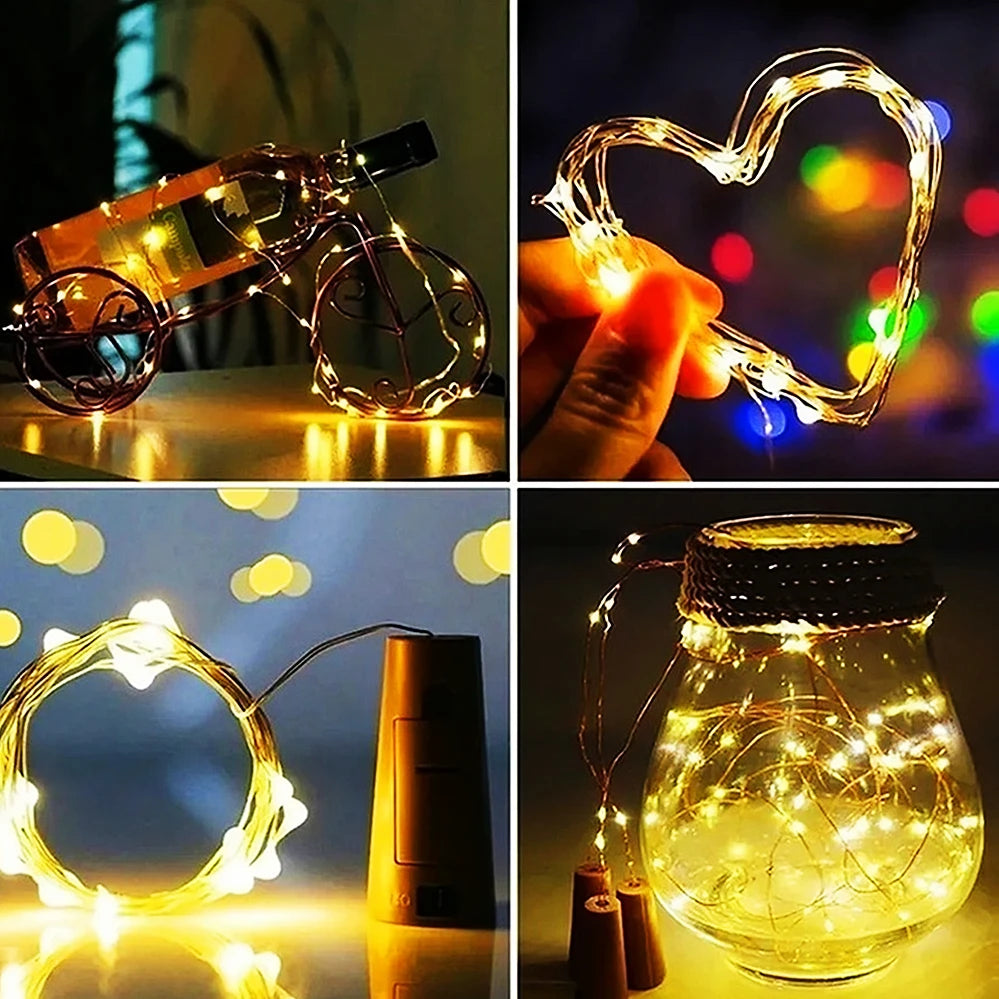 LED Wine Bottle Lights with Cork,1/2/3M Cork Lights Fairy Mini String Lights for Liquor Bottles Crafts Party Wedding Decoration