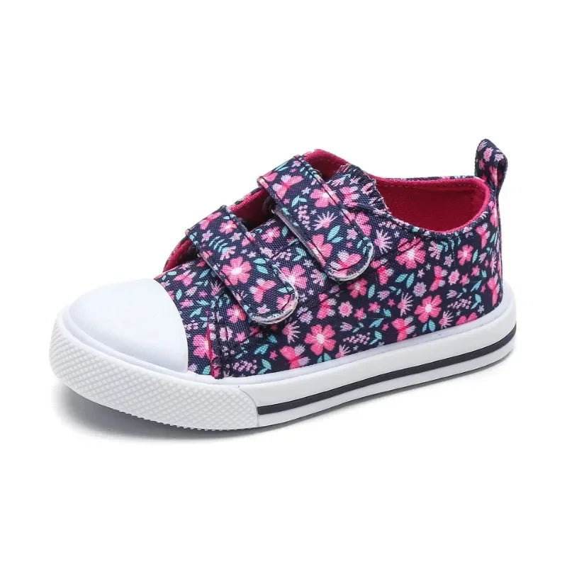 Cute Boys Kids Canvas Shoes Hook &amp; loop shoes