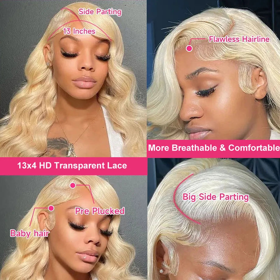 Blonde 613 Hd Lace Frontal Wig 13x6 Body Wave Lace Front Wig Blonde Wig Human Hair 13x4 Lace Front Wig Blonde Human Hair Wigs