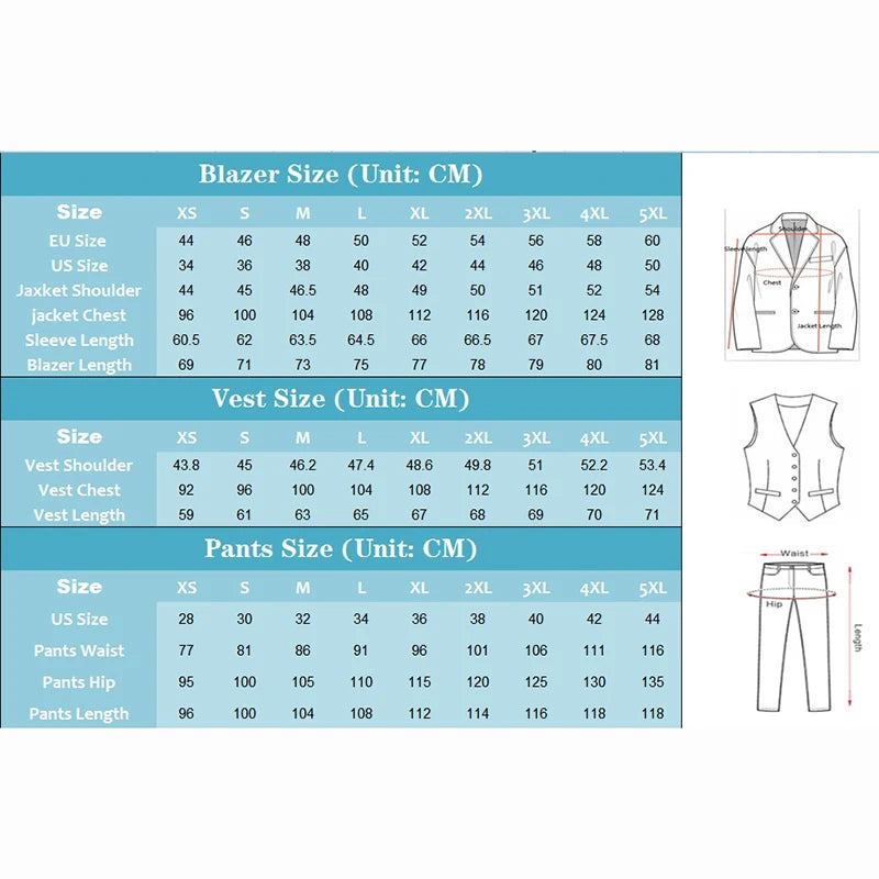 Costume Homme 3 Piece wedding suits for men