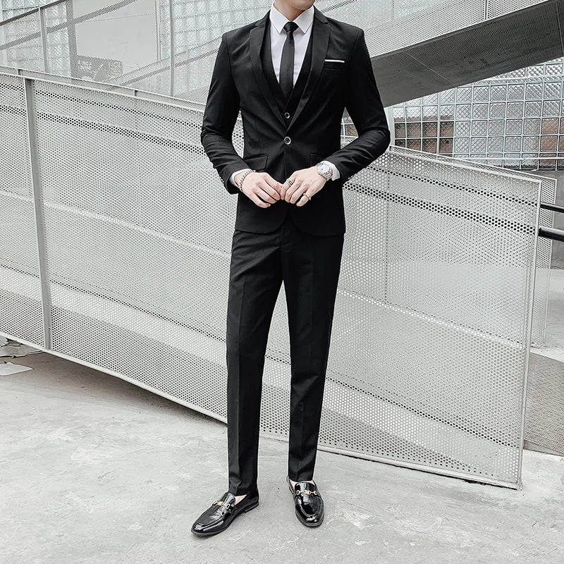 All-in-one Casual Suit men three~piece spring/summer slim~fit