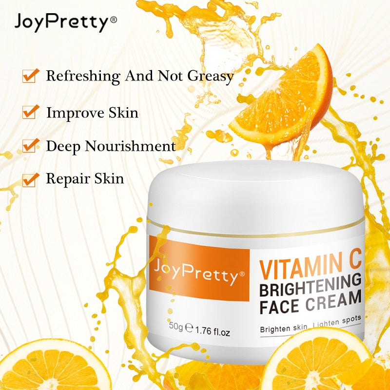 Vitamin C Face Cream Skin Care Dark Spots Remover Whitening Moisturizing Anit-Aging Face Care Beauty Health