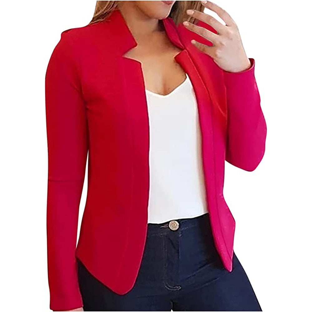 2023 Autumn Winter new style women clothes small suit solid color cardigan