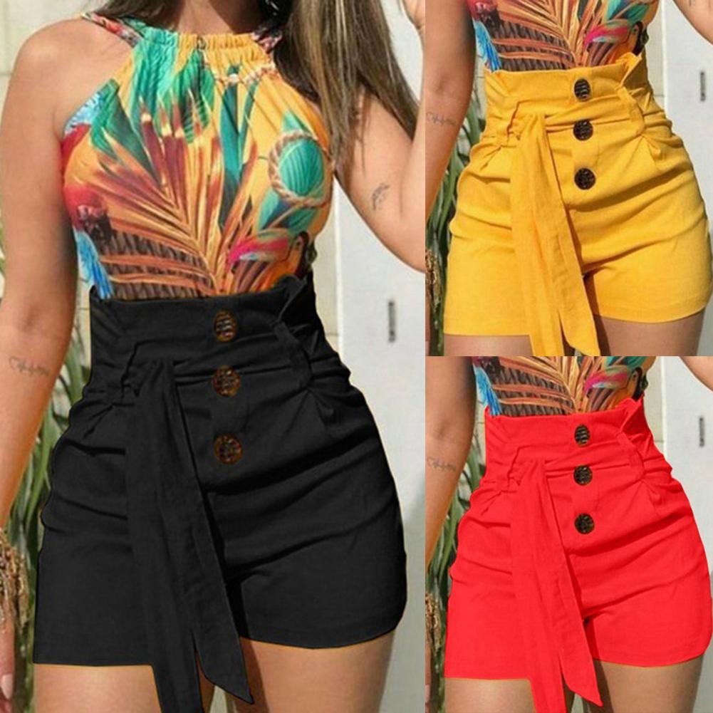 Shorts Casual Good Skin-touch Ladies Shorts Street Wear Short Pants  Simple Leisure Short Trousers for Daily Life