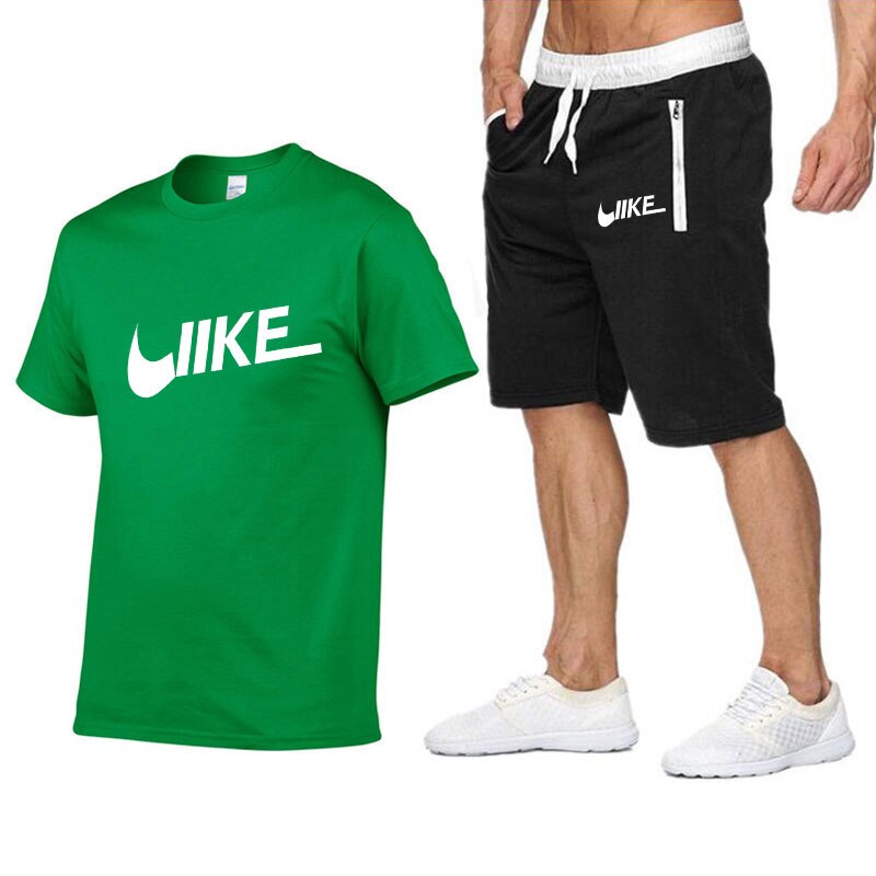 New Summer Streetwear Men Set Tracksuit Man Oversized Clothes Printed T shirt Shorts Pants Sportswear Mens T-shirt 2-Piece Suit