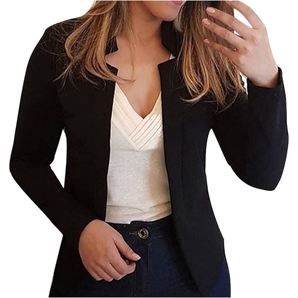2023 Autumn Winter new style women clothes small suit solid color cardigan