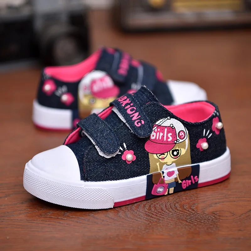 Children&#39;s Canvas Shoes Soft Bottom Fashion Kids Casual Sports Runnin Shoe Non-slip