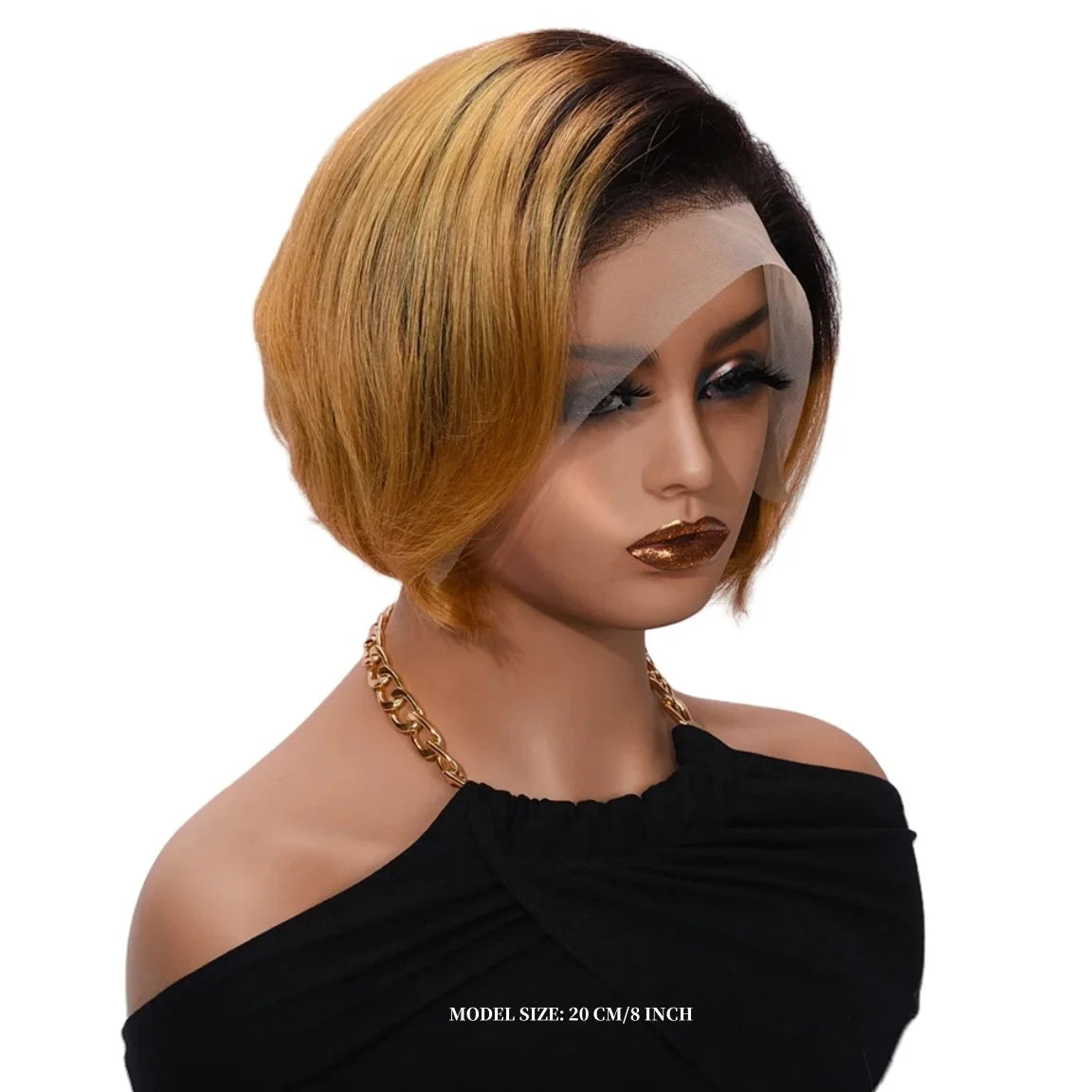 Short Bob Human Hair Wigs 13x4 Transparent Lace Front Wigs For Women Straight Pixie Cut Wigs 8 Inch Human hair wig