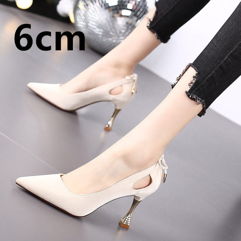 Female Korean Pumps 2022 New Sexy All-match Shallow Mouth Stiletto High Heels Work Party Shoes