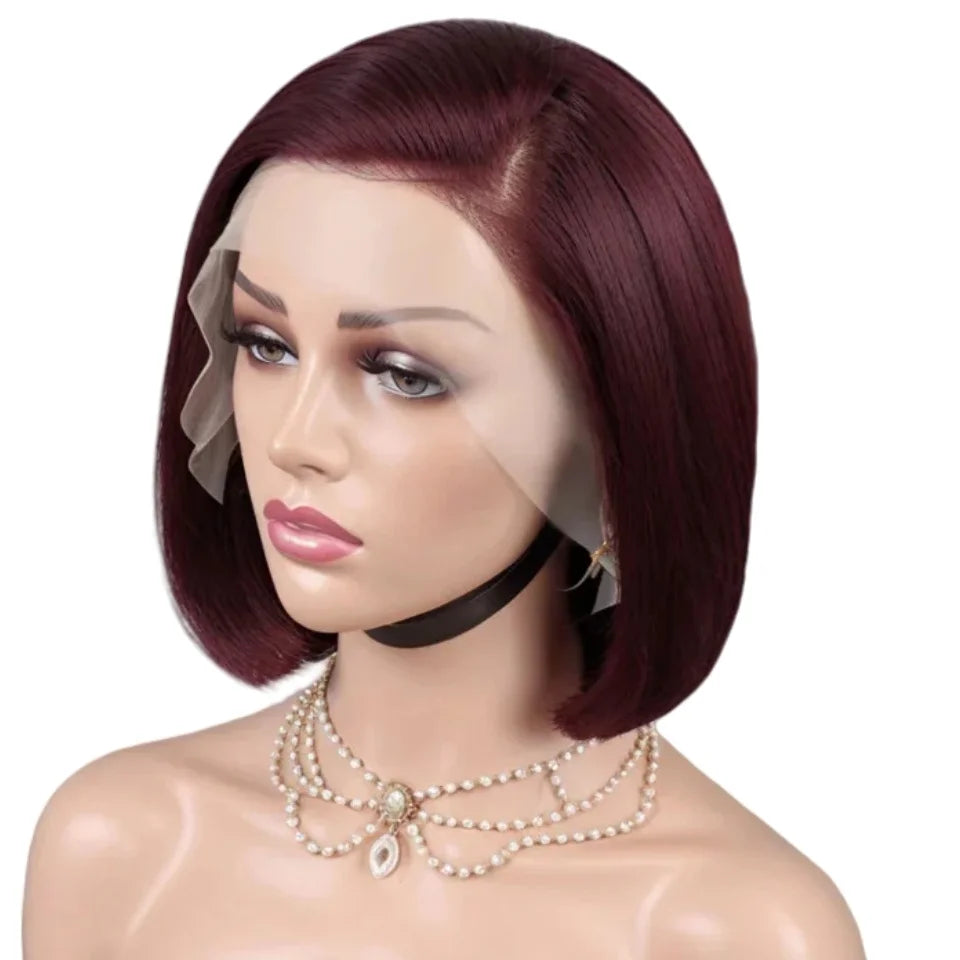 Short Bob Human Hair Wigs 13x4 Transparent Lace Front Wigs For Women Straight Pixie Cut Wigs 8 Inch Human hair wig