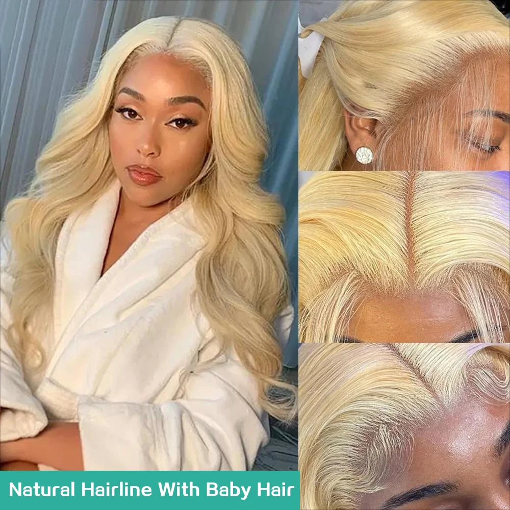 Blonde Body Wave Lace Front Wig HD Transparent Lace 13x4 13x6 Human Hair Wig 613 Pre Plucked Full Frontal Wigs For Black Women