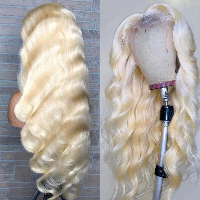 Blonde Body Wave Lace Front Wig HD Transparent Lace 13x4 13x6 Human Hair Wig 613 Pre Plucked Full Frontal Wigs For Black Women