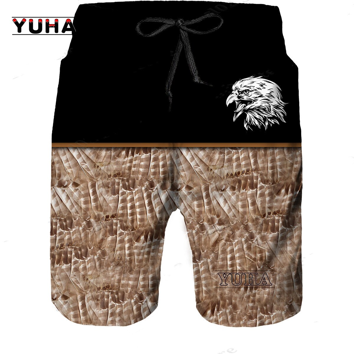 Beach Pants Cool Men White Bald Eagle Animal Camouflage Printed Casual Pants Outdoor Street Style T Shirt Shorts Male Set Chanda