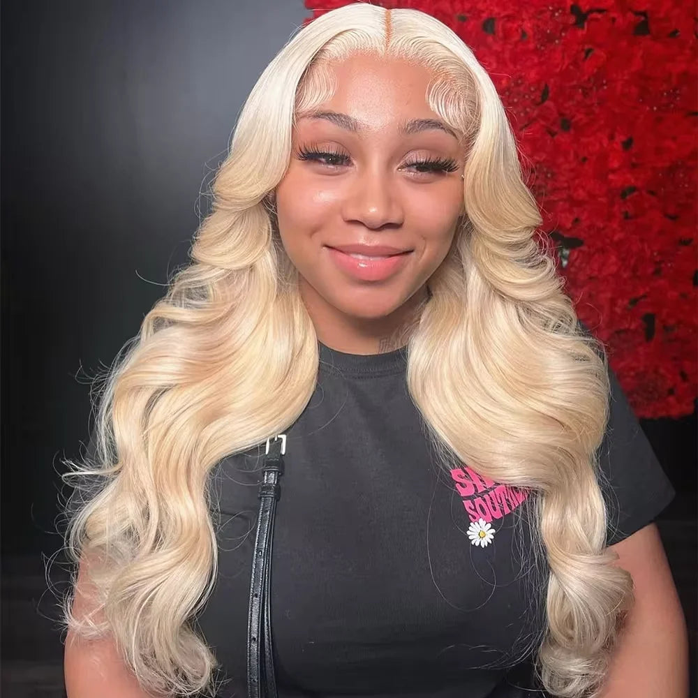 30 38 Inch Honey Blonde 613 HD Lace Frontal Wigs 113x6 body wave human hair 100% Brazilian 13x4 lace front wigs Women