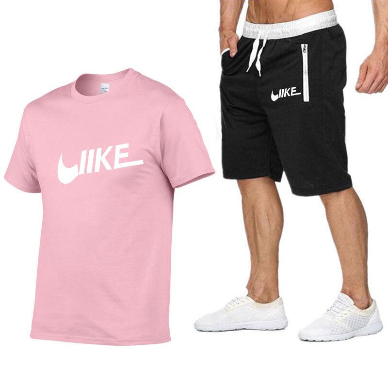 New Summer Streetwear Men Set Tracksuit Man Oversized Clothes Printed T shirt Shorts Pants Sportswear Mens T-shirt 2-Piece Suit