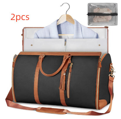 Large Capacity Travel Duffle Bag Women&#39;s Handbag Folding Suit Bag Waterproof Clothes Totes