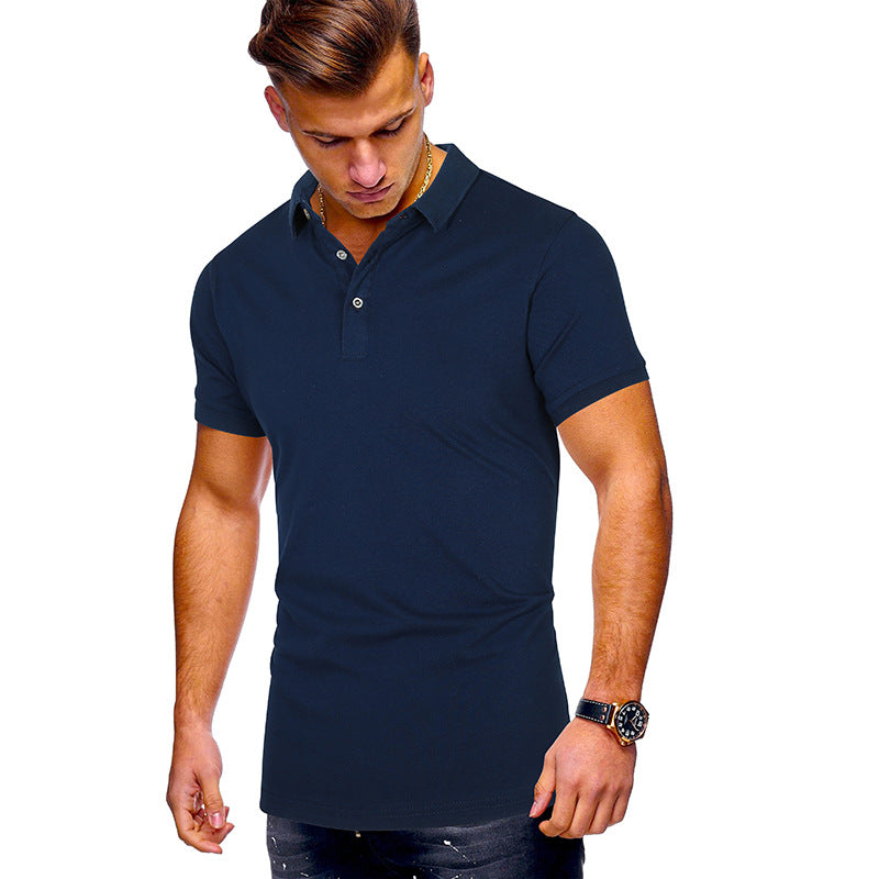 Pure Color Casual Men&#39;s Short-sleeved POLO Shirt For Men