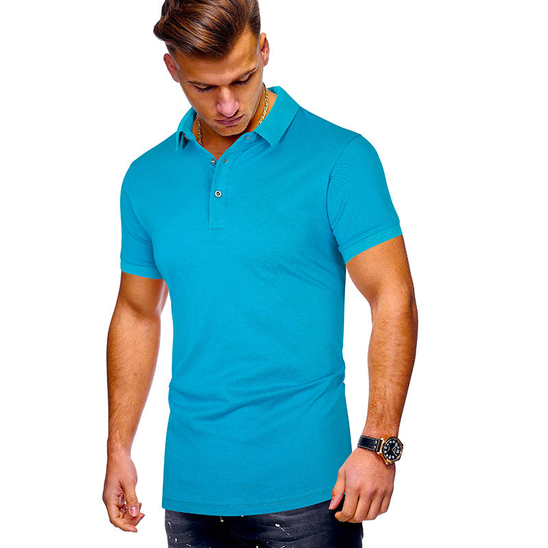Pure Color Casual Men&#39;s Short-sleeved POLO Shirt For Men