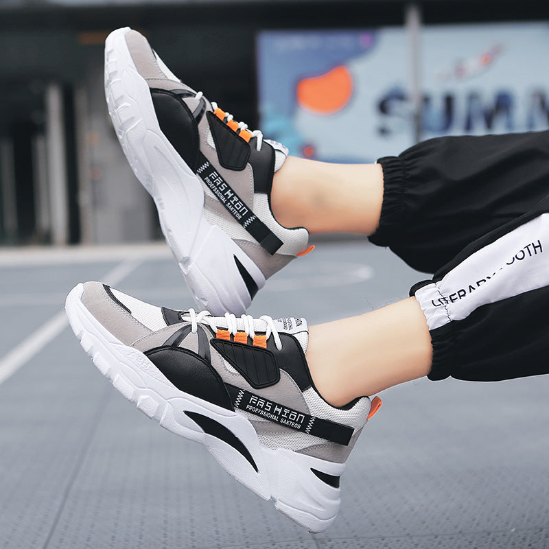 New Arrival Mesh Breathable Sports Running Men&#39;s Shoes Old Thick-soled Casual Men&#39;s Shoes