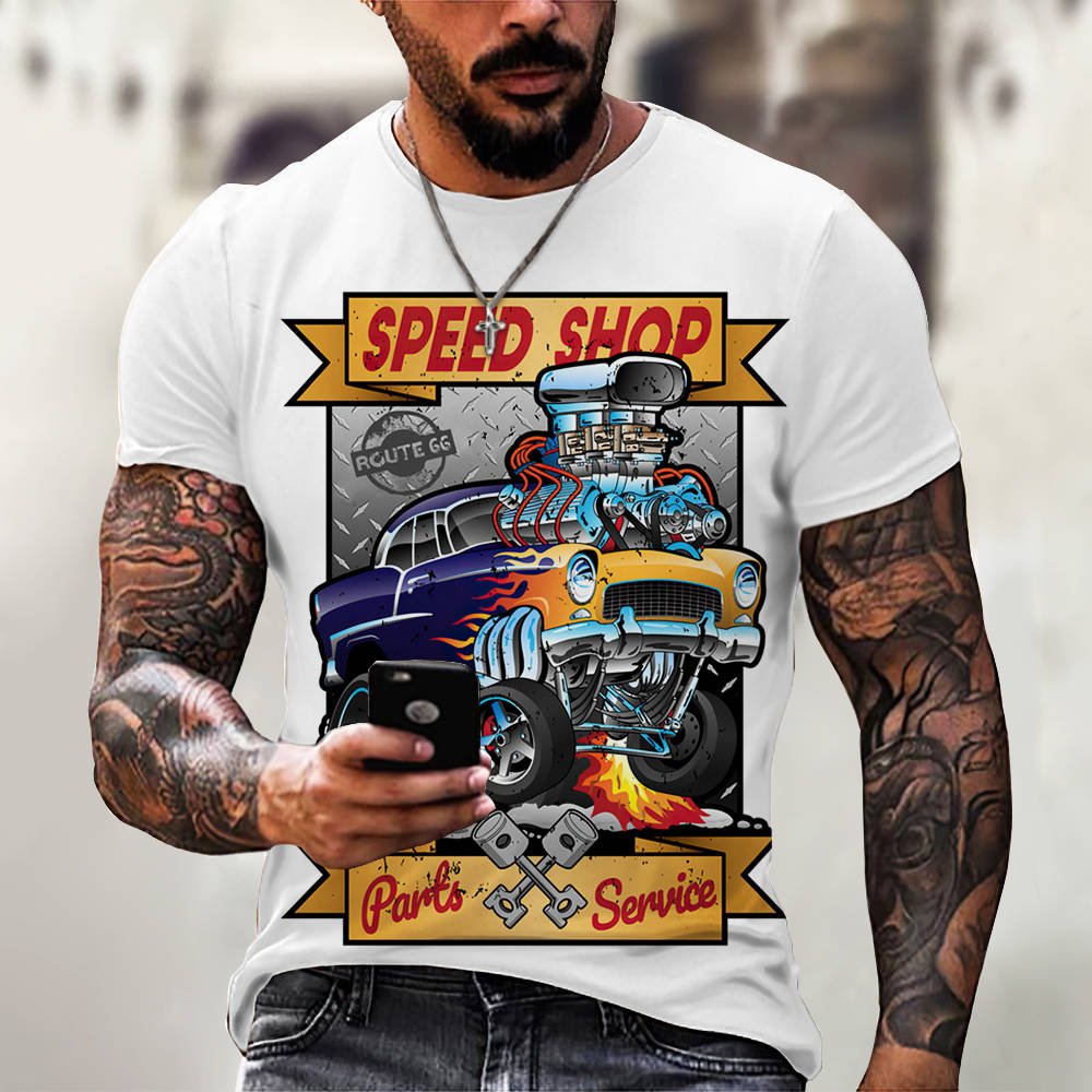 New Men Summer 3D Shirt Top Printed Street Short Sleeve
