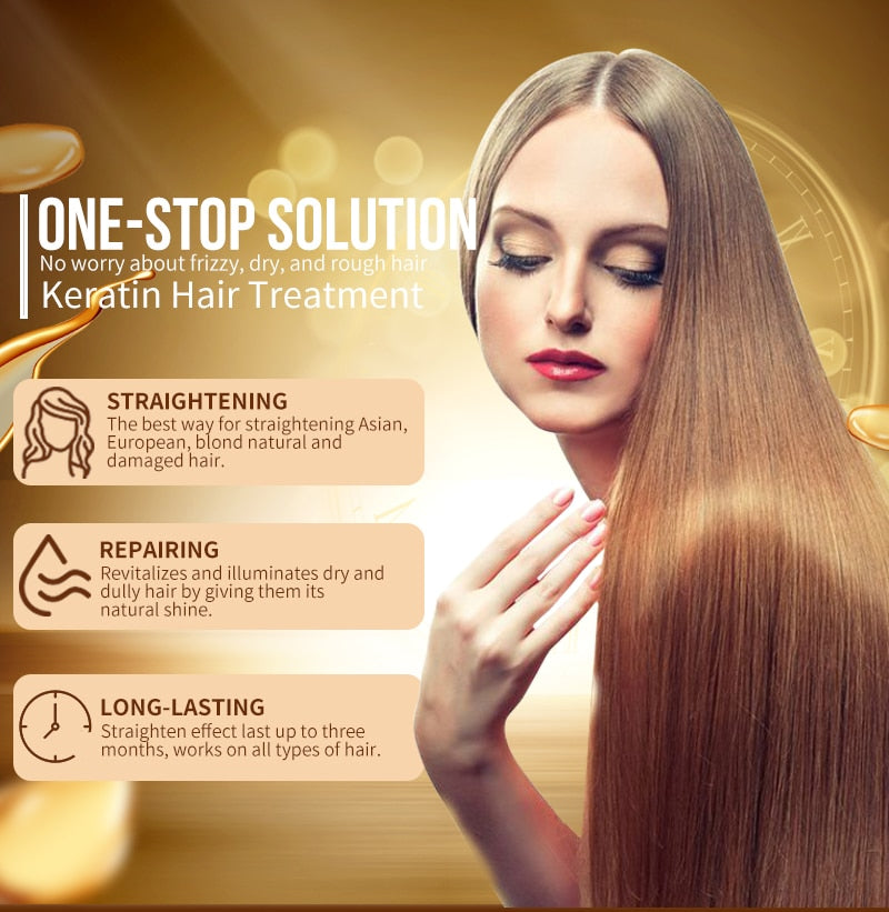 PURC Straightening Hair Scalp Treatment Curly Hair Products Brazilian Keratin Treatment + Purifying Shampoo Hair Care Set 11.11
