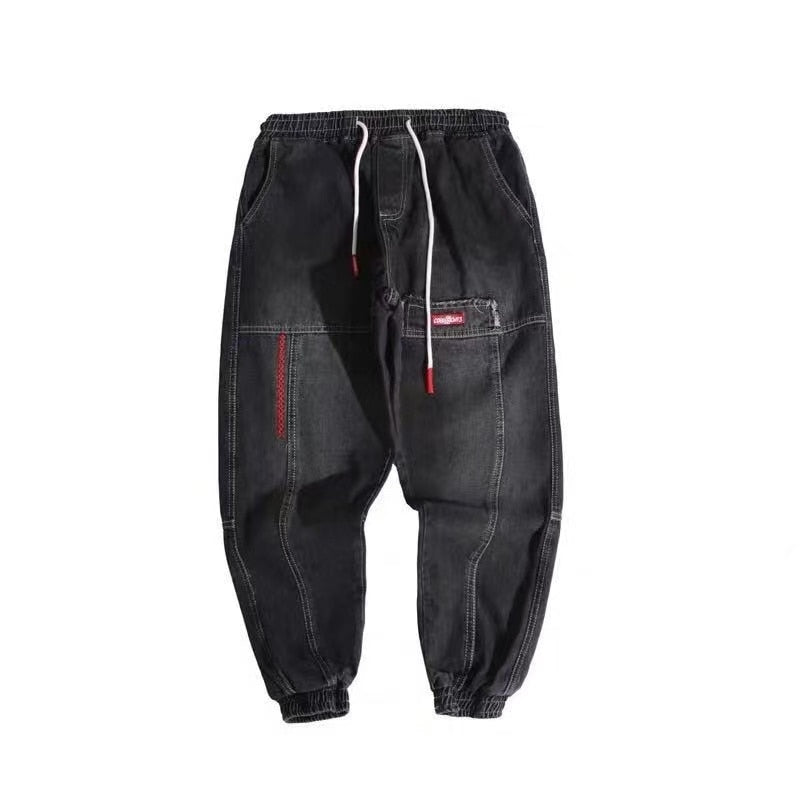 2023 New Streetwear Hip Hop Cargo Pants Men&amp;#39;s jeans Cargo Pants Elastic Harun pants Joggers Pants In Autumn and Spring Men Cloth