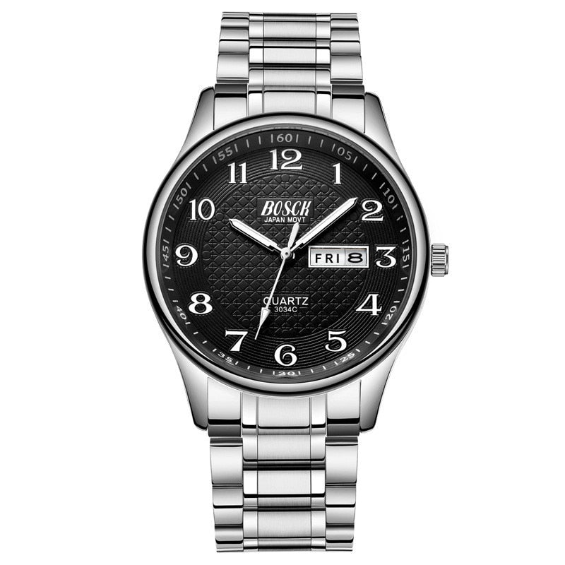 2022 Watches Men Business Waterproof Date Week Quartz Men&amp;#39;s Watches Fashion Stainless Steel Watches For Men Relogio Masculino
