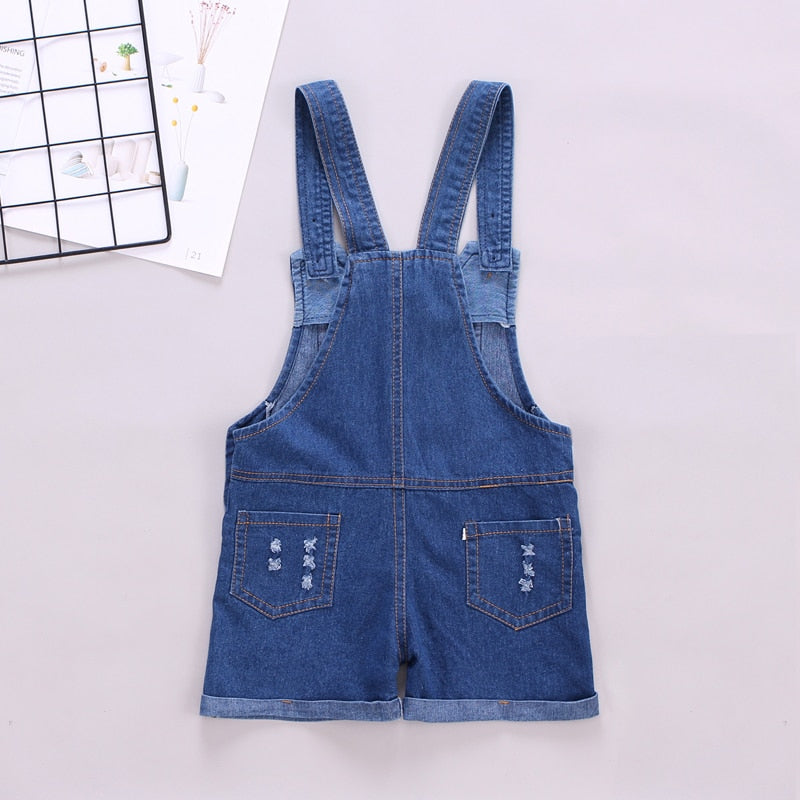 IENENS Fashion Classic Girl Boys Shorts Overalls Summer Baby Girls Boy Jeans Dungarees Child Kids Boy Denim Trousers Pants 3-5Y