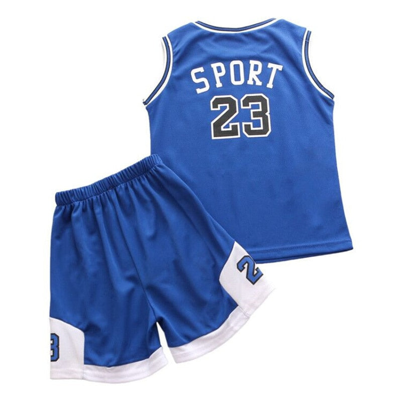 2pcs Set Toddler Boy Girls Summer Sport Jerseys Clothes Child&#39;s Basketball Uniform Baby Kids Boys Girls Cheap Sports Jerseys Set