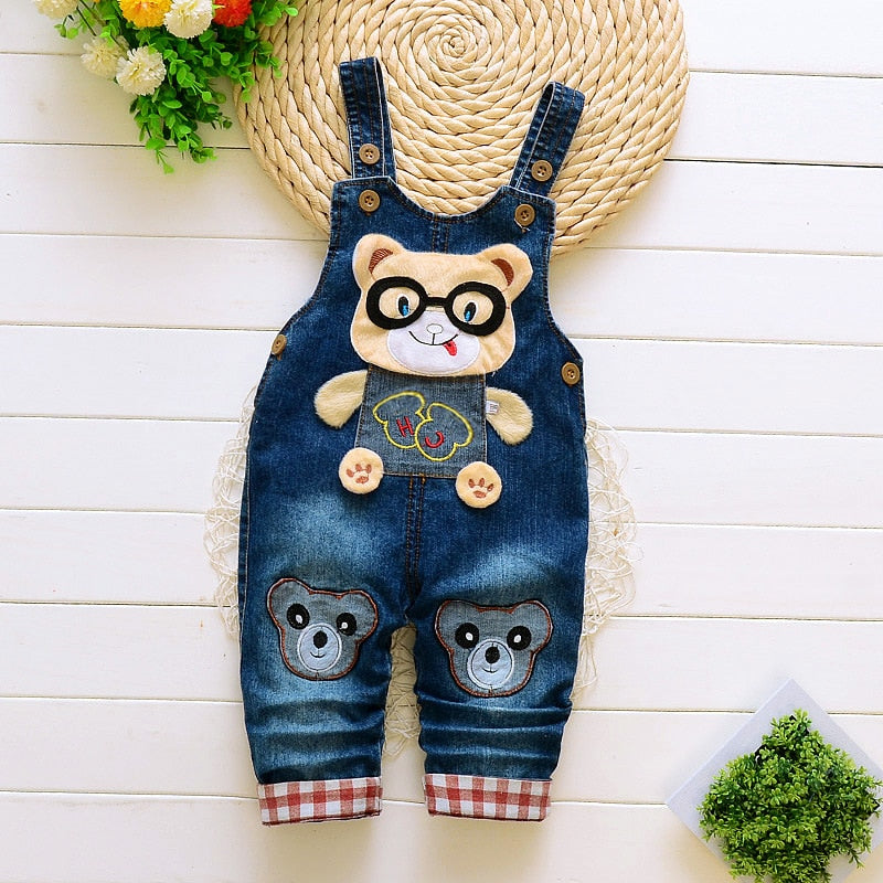 IENENS Toddler Infant Boys Long Pants Denim Overalls Dungarees Kids Baby Boy Jeans Jumpsuit Clothes Clothing Outfits Trousers