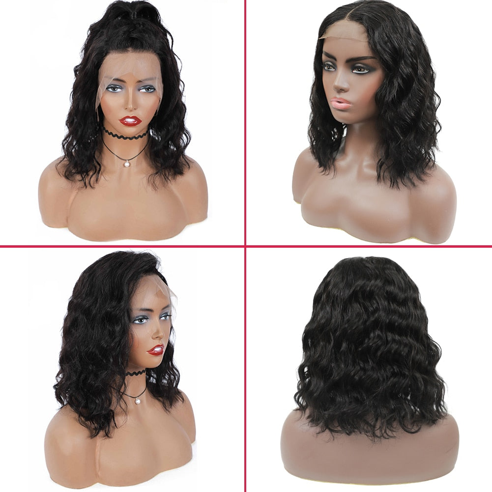Body Wave Bob Wig Brazilian Bob Wig Lace Front Human Hair Wigs 100% Remy Hair Wigs For Black Women 150% Density Lace Wigs QUEEN