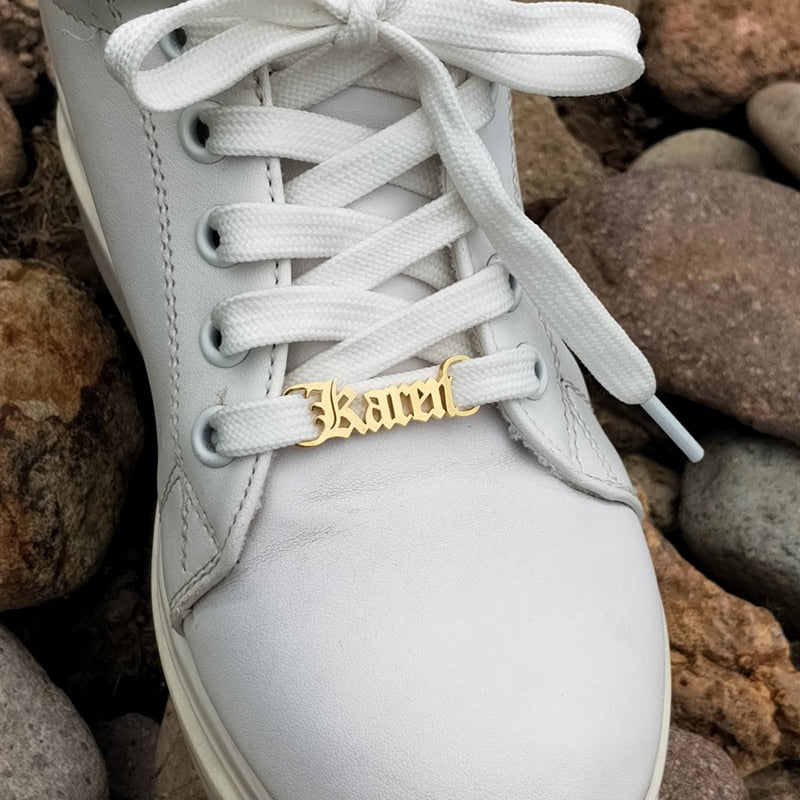 Baby Girl Shoe Tag Stainless Steel Shoe Accessories Custom Name Shoe-buckle Boho Jewelry Kpop Personalized Nameplate Buckie Kids