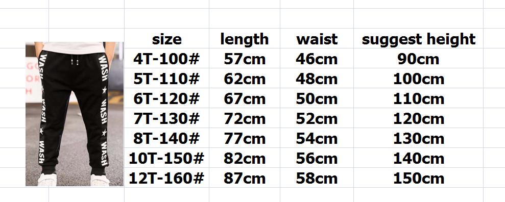 Retail New Girls Pants For 3-10 Yeas Fashion Letter Boys Girls Casual Sport Pants Cotton Kids Children Trousers