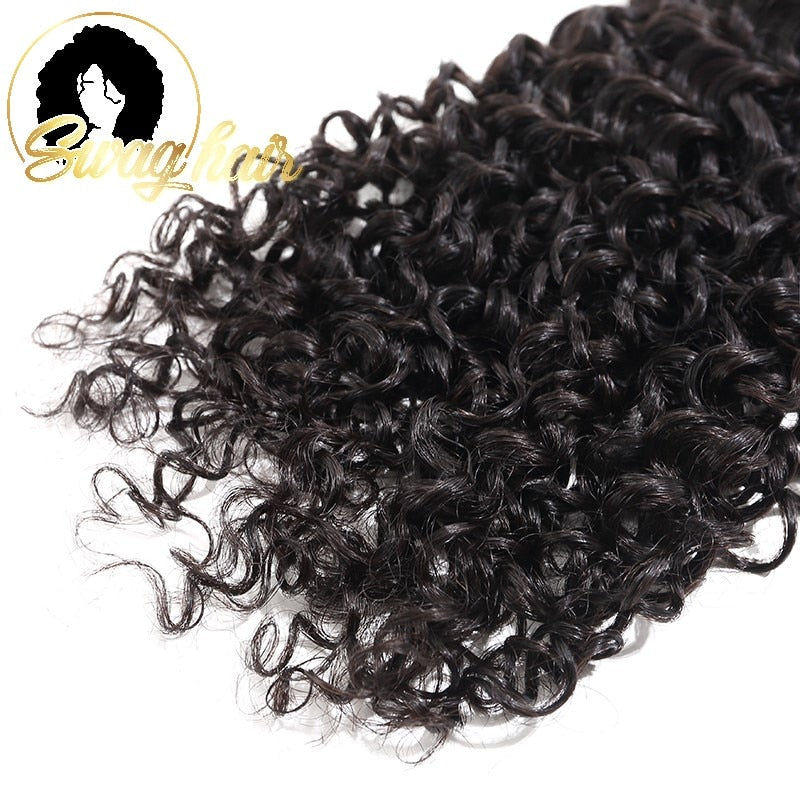 Swag Jerry Curl Bundles Brazilian Hair Weave Unprocessed Human Hair Bundles Full Thick Curls 8 - 28 Inches Hair Extensions