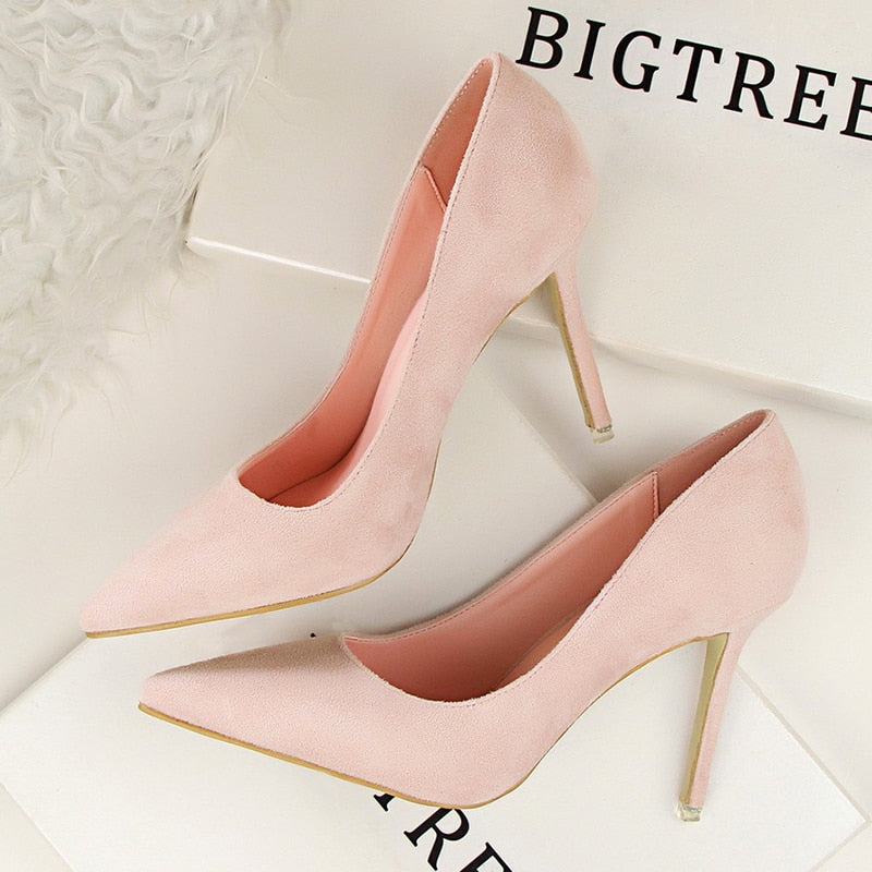 Women Pumps Fashion 9cm High Heels For Women Shoes Casual Pointed Toe Women Heels Chaussures Femme Stiletto Ladies  516-1