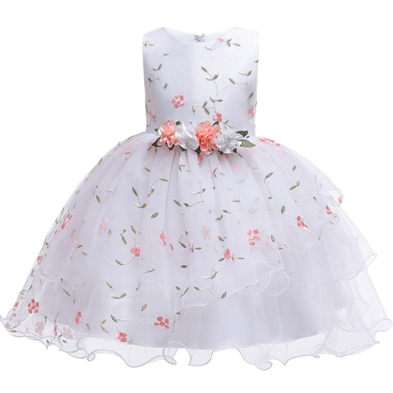 Lace Tulle Girls Pageants dress flowers girls dress for wedding